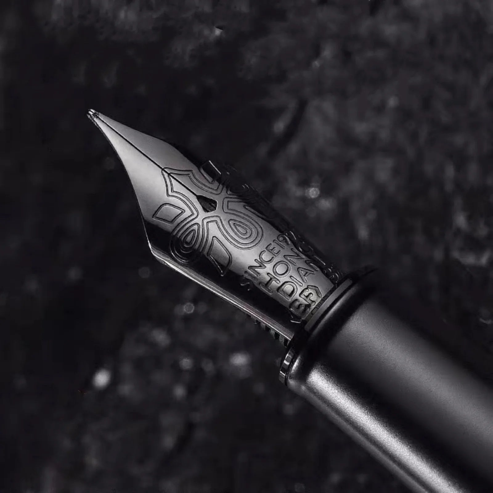 New Hongdian 1860 Max Forest Metal Fountain Pen Blue Nib EF/F Nib Beautiful Tree Texture Excellent Writing Business Office Pen