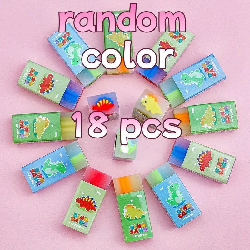 Dinosaur Erasers for Kids Clean Bulk Classroom Prizes Student Awards Teacher Party Supplies 3/6/12/18 Pcs