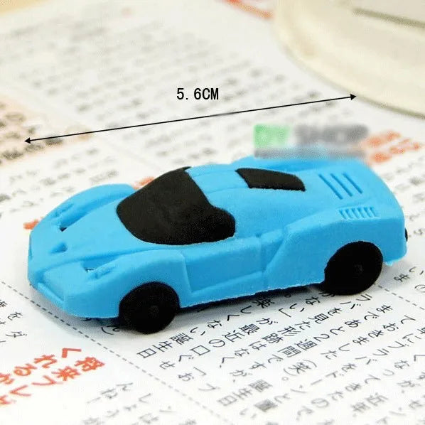 4 Pcs Cute and Creative Car Erasers for Children's Back To School Learning Supplies Kawaii Stationery