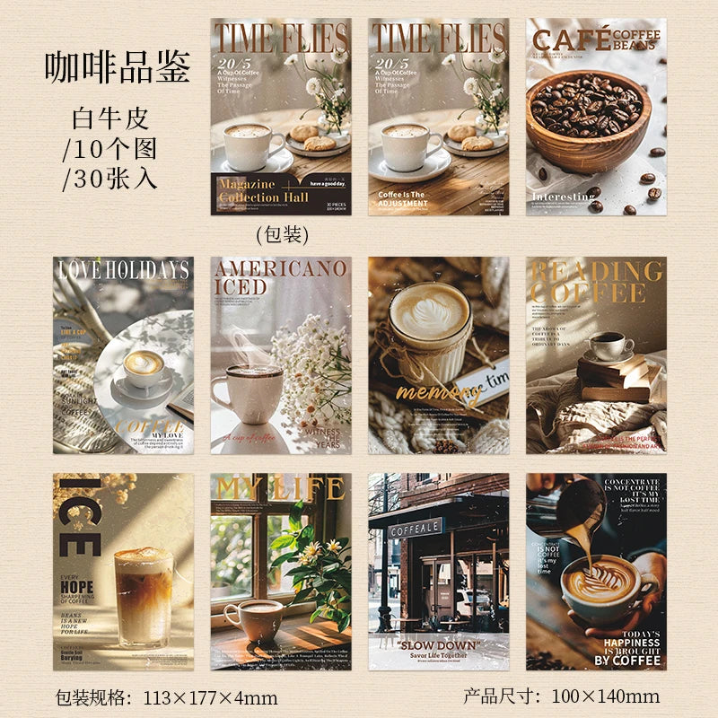 Journal GO 30sheets Magazine Collection Material Book for Scrapbooking Collage Junk Journal Magazine Gallery Material Paper