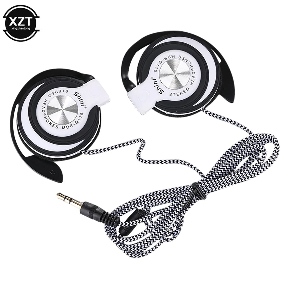 Wired Headphones HIFI Heavy Bass Headset Over-ear Adjustable Ear Hook Earphones Music Earphone For Phone