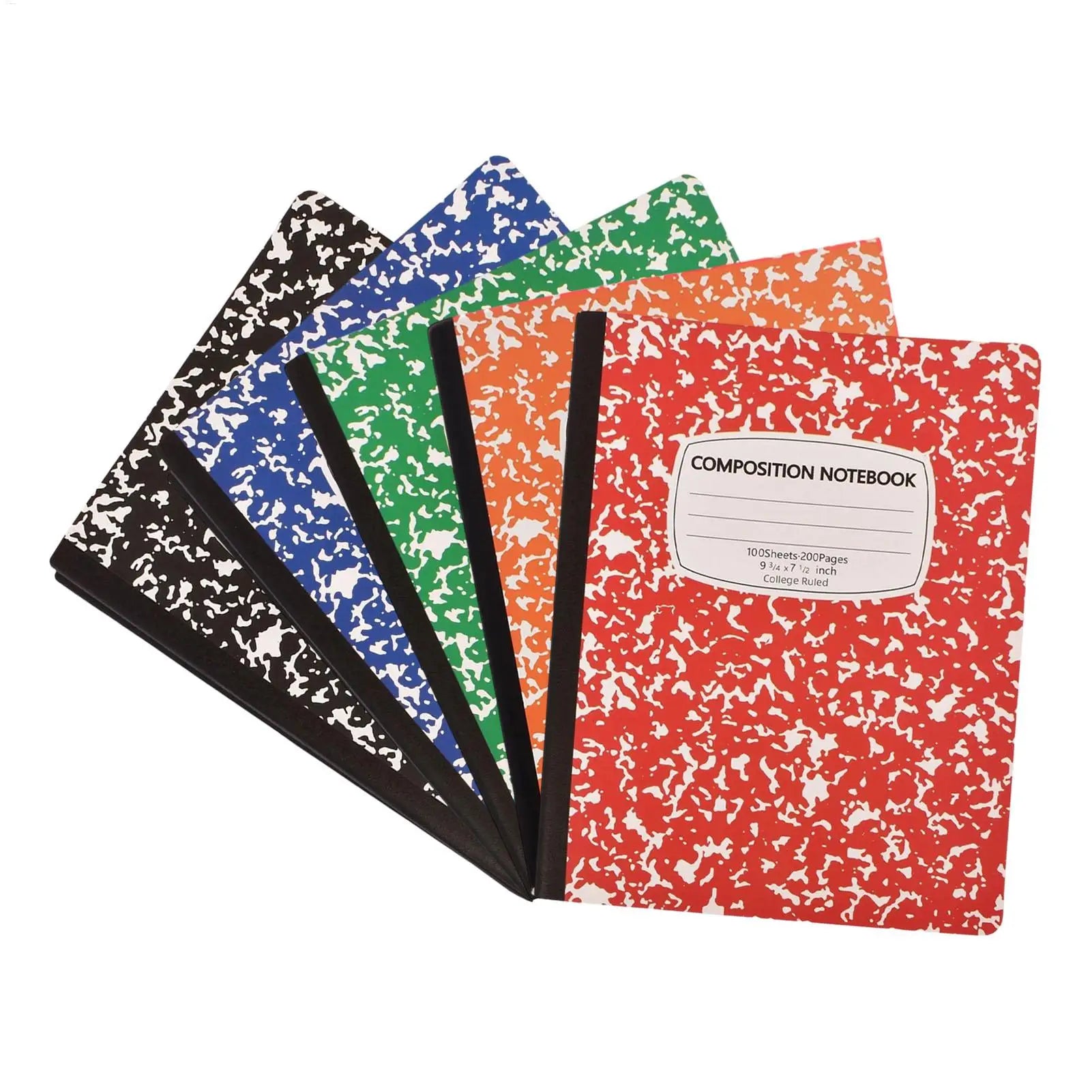Composition Notebooks 100 Sheets Abstract Marble Cover Thick Paper 10.2x7.2in Lined Paper Notebook for School Classroom Office