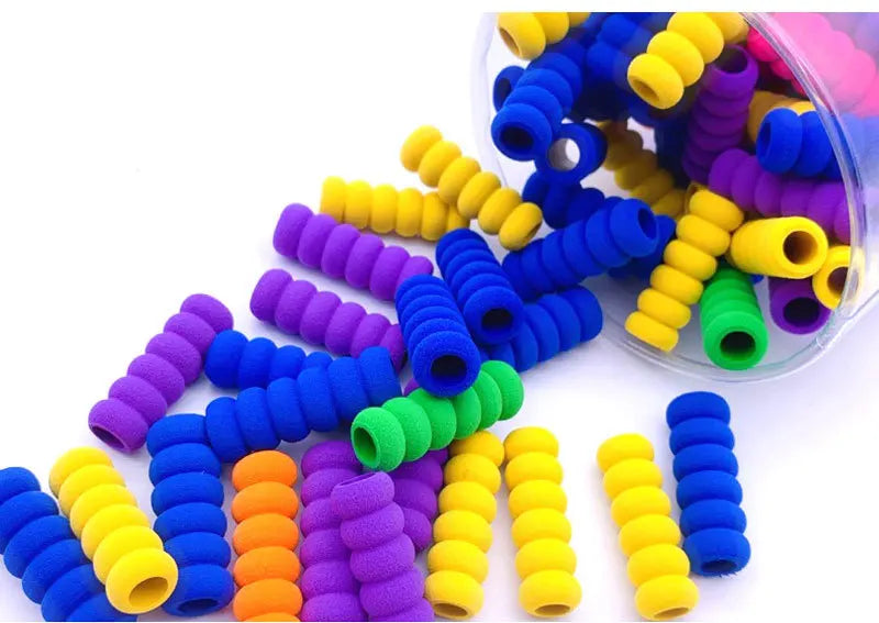 30pcs Pencil Grips for Kids Handwriting Soft Sponge Diamond Painting Drill Pen Grip Anti-slip Finger Guard Corrector Papeleria