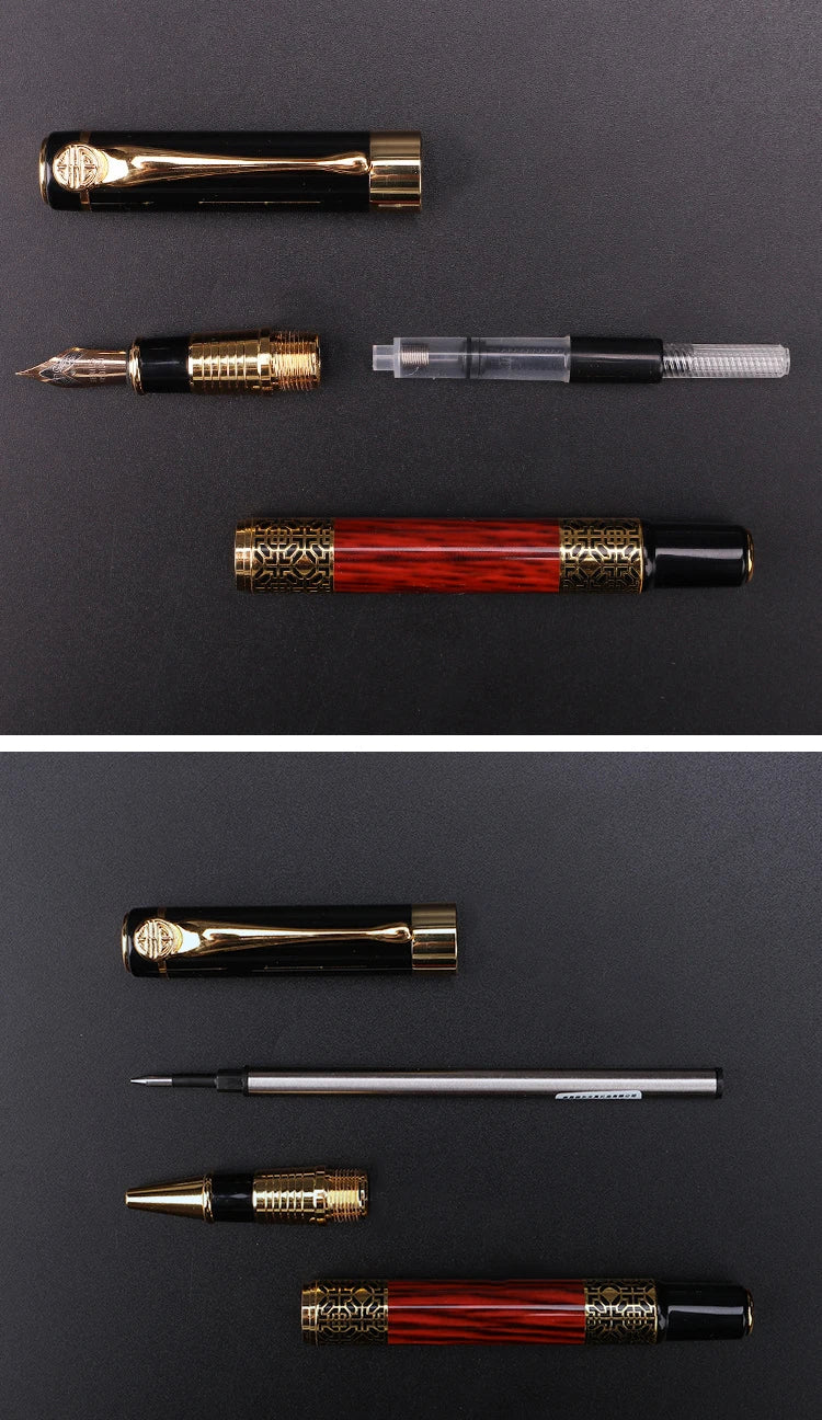 Metal Wood Grain Fountain Pen School Supplies Pens Student for Ballpoint Pen Stationery Supplies Fountain Pen High Quality