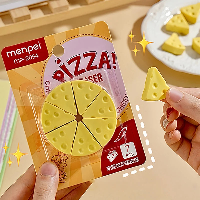 Simulation Cheese Eraser Soft School Supplies Clean Mess Free Stationary Office Student Rubber Eraser For Kids Gift