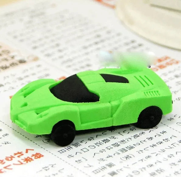 4 Pcs Cute and Creative Car Erasers for Children's Back To School Learning Supplies Kawaii Stationery