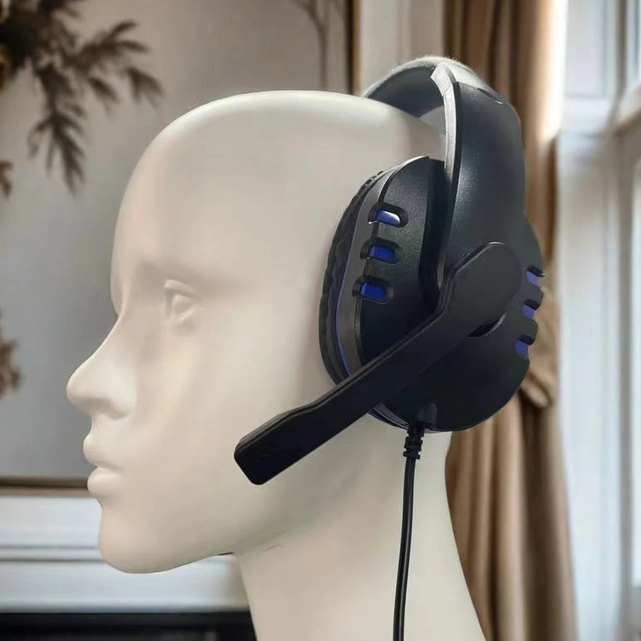 7260 Wired Headphones with Microphone，Suitable for work meetings、Study Recording、Entertainment Games，Compatible：PS4/PS5/Xbox One