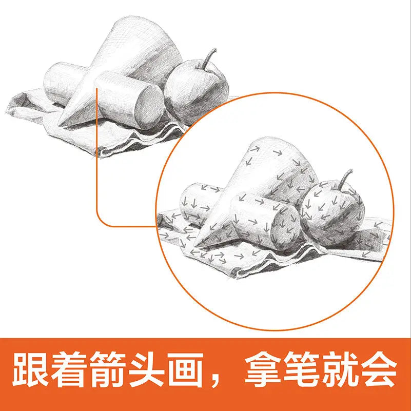 Sketching Introductory Textbook Zero Basic Sketch Copy Book Combined Single Still Life Facial Features Avatar Geometry Drawing