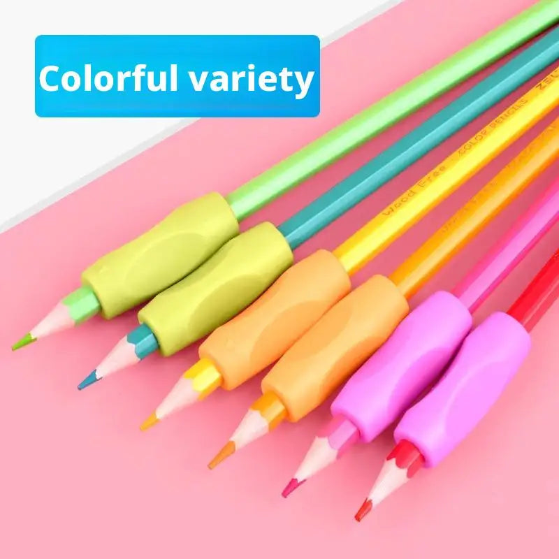 4-Pack Pencil Grips,Soft Silicone & Non-Slip Texture, Ergonomic Pen Holder for Kids & Adults Left/Right Handed Writing,Drawing