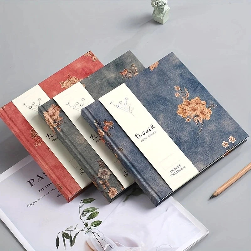 160 Pages 7*7 Inch Sketchbook Art Retro Silk Notebook Office/School/Art Supplies Blank Inner Page