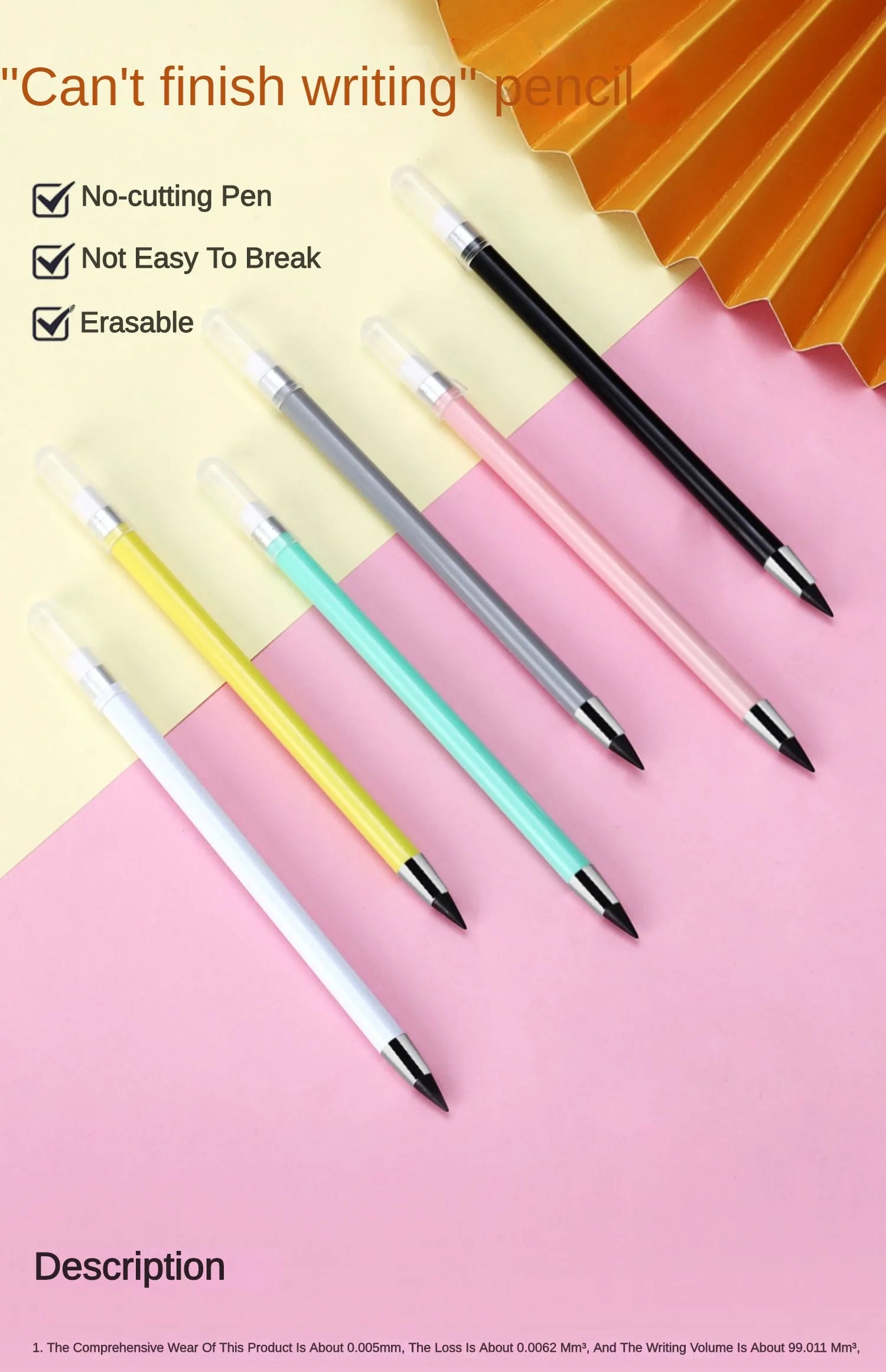 Infinity Pencil Set Erasable Unlimited Pencils Eternal Writing HB No Sharpening Kawaii Stationery Cute Office School Supplies
