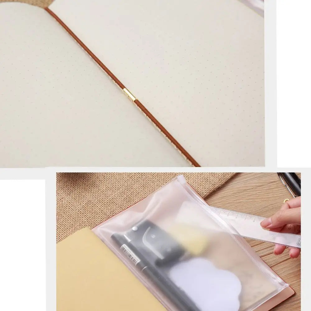 Portable Stationery Writing Notepad Diary Book School Supplies Notebook Leather Travel Book Daily Organizer Journal Booklet
