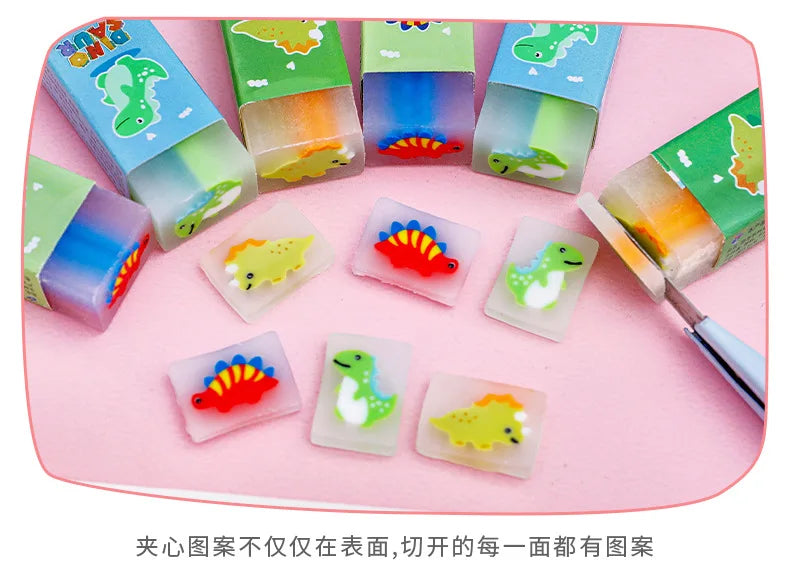 Dinosaur Erasers for Kids Clean Bulk Classroom Prizes Student Awards Teacher Party Supplies 3/6/12/18 Pcs