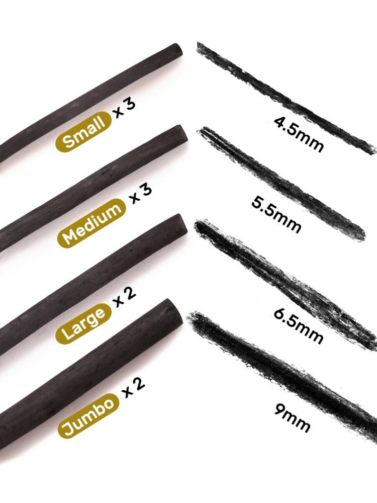 10pcs Willow Charcoal Sticks Charcoal Pencil for Sketching Sketch Charcoal Stick Charcoal Drawing Sticks for Fine Art Students