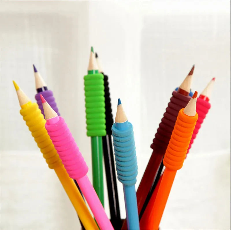 30pcs Pencil Grips for Kids Handwriting Soft Sponge Diamond Painting Drill Pen Grip Anti-slip Finger Guard Corrector Papeleria