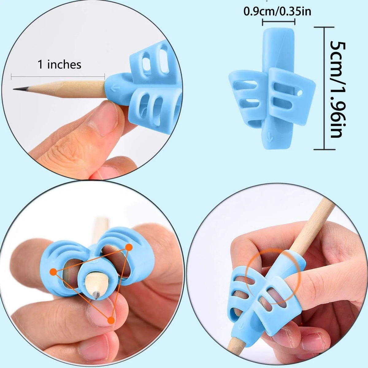 4/8/16 Pcs Handwriting Pencil Grips for Students Writing Aid Posture Correction Training Compatible with All Pencils