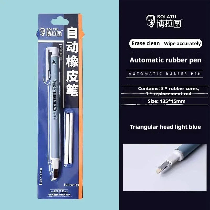 Eraser Pen Automatic Pencil Rubber Refillable Pen High Precision Sketching Drawing Correction Painting Erasers Art Supplies