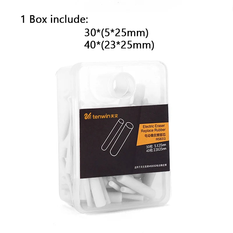 Electric Erasers Less Rubber Crumb Thick/Thin Rubber can be Changed Simple Safe and Efficient School Supplies Korean Stationery