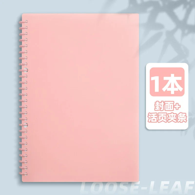 Macaron Loose Leaf Notebook 60 Sheets Detachable Coil Binder A4/A5/B5 Replaceable Journal for School