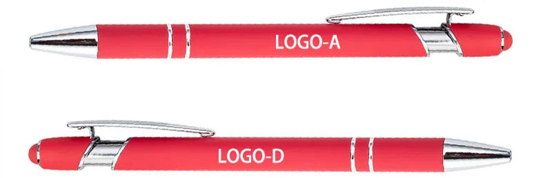 10-200Pcs Gradient Metal Ballpoint Pens Custom Logo Touch Screen Pen Office School Advertising Pen Name Text Laser Engraving