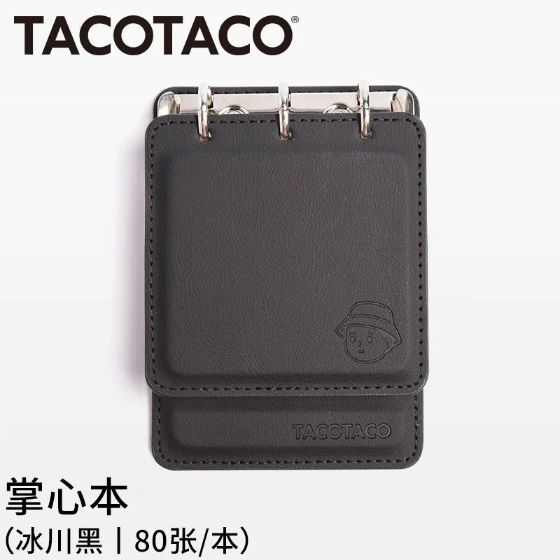 Mini Pocket Notebook, Portable Ring Binder Journal, Compact PU Leather Memo Book, Cute Daily Note Planner for School Office
