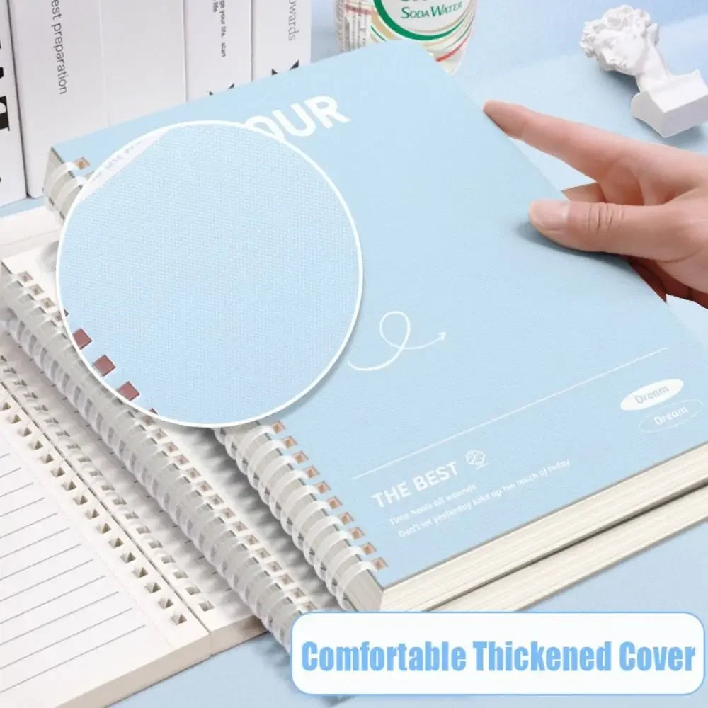 60 Sheets A5 Spiral Notebook, Perforated Horizontal Lined Pages, Color Diary Notepad, School Office Stationery Gift