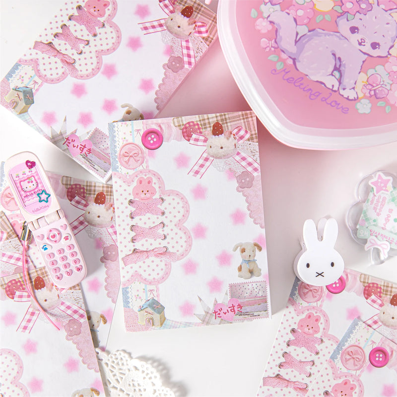 80pcs Kawaii Japanese Student Notebook Stationery School Office Supplies Planner Creative Handbook Decorative Paper