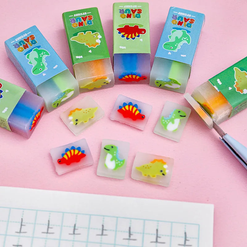 Dinosaur Erasers for Kids Clean Bulk Classroom Prizes Student Awards Teacher Party Supplies 3/6/12/18 Pcs