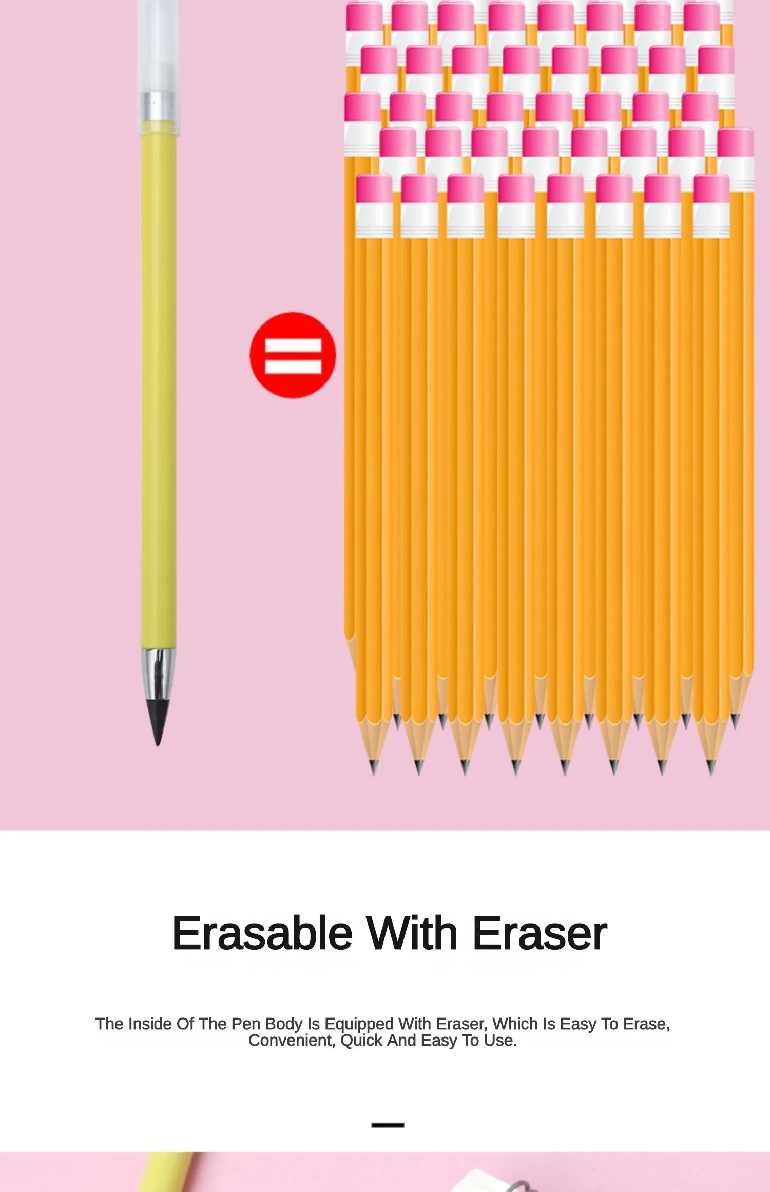 Infinity Pencil Set Erasable Unlimited Pencils Eternal Writing HB No Sharpening Kawaii Stationery Cute Office School Supplies