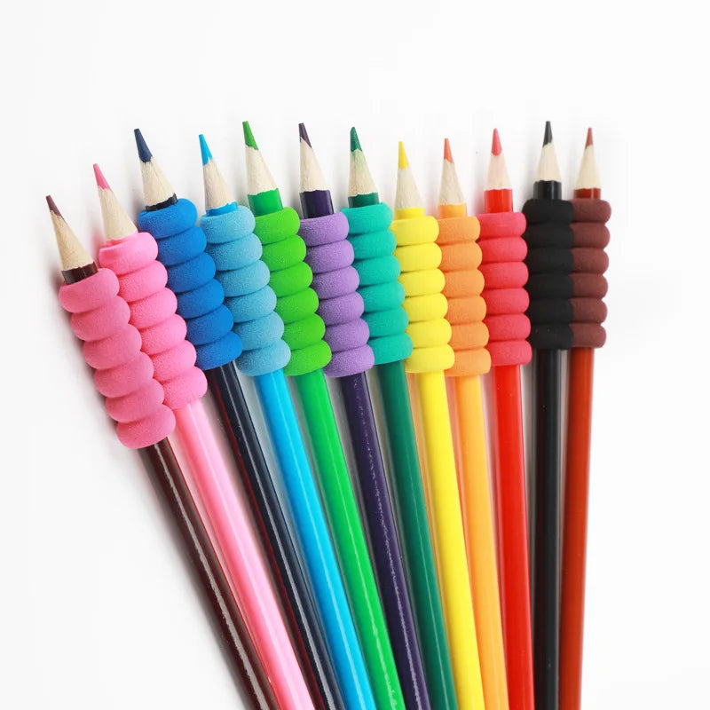 30pcs Pencil Grips for Kids Handwriting Soft Sponge Diamond Painting Drill Pen Grip Anti-slip Finger Guard Corrector Papeleria