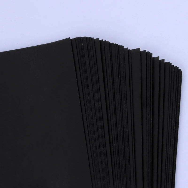 100pcs A4 Carbon Paper Paintings Tracing Copy Carbon Paper DIY Transfer Tracing Painting Sheets Black Blue School Tools