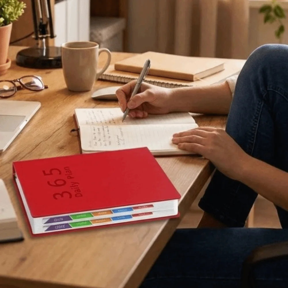 Composition Notebook Portable 2027 Planner 400 Pages Notebook Pocket Schedule Book Hardcover Notepad Self-Discipline