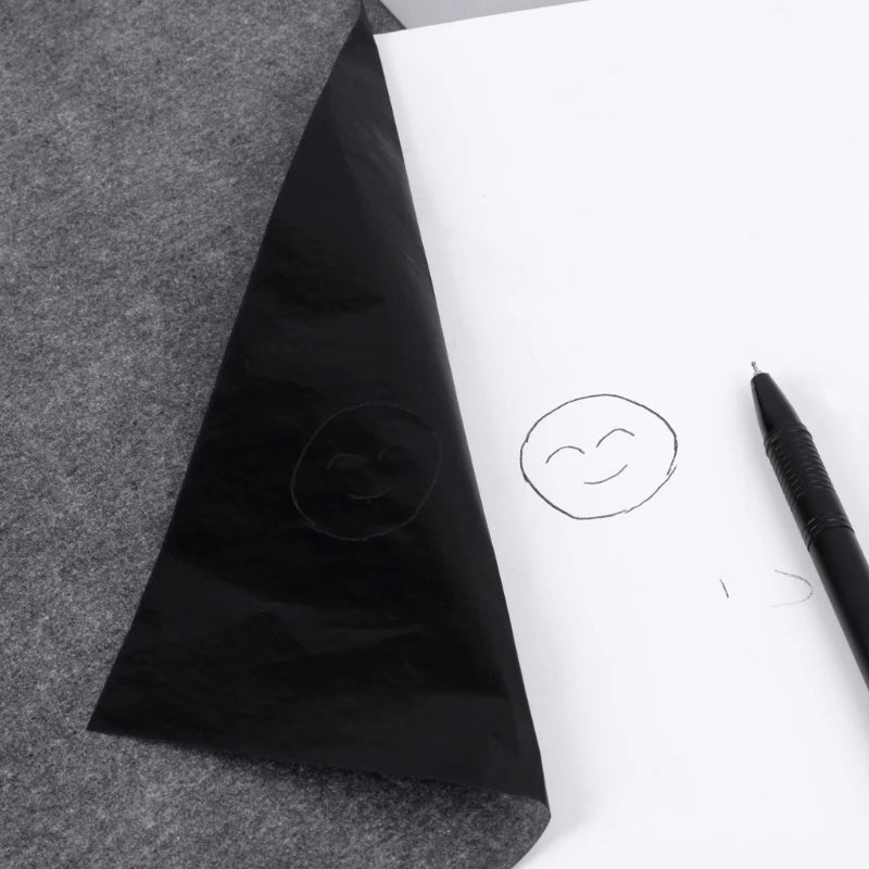100pcs A4 Carbon Paper Paintings Tracing Copy Carbon Paper DIY Transfer Tracing Painting Sheets Black Blue School Tools