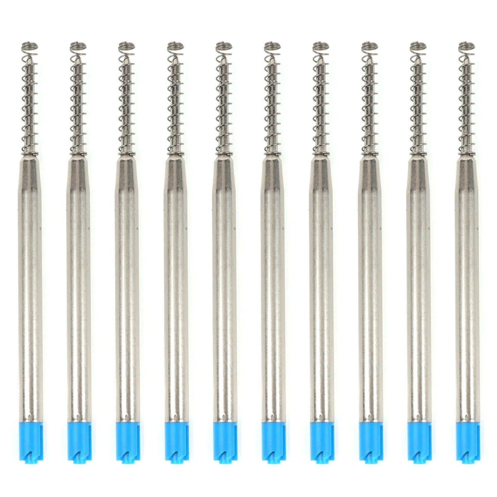10pcs G2 Ballpoint Pen Refills 1mm Medium Point with Spring Universal Replacement Refills