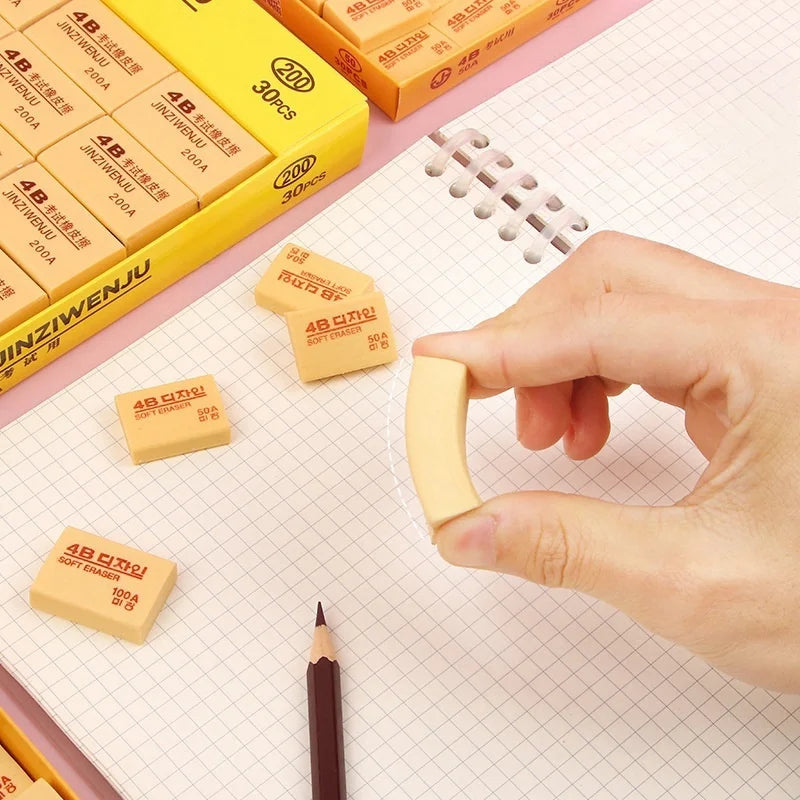 Eraser set wholesale Korean version 4b eraser for primary school students Erasers Sassafras children's erasers clean without lea