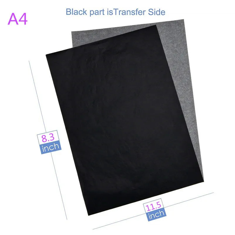 100pcs A4 Carbon Paper Paintings Tracing Copy Carbon Paper DIY Transfer Tracing Painting Sheets Black Blue School Tools