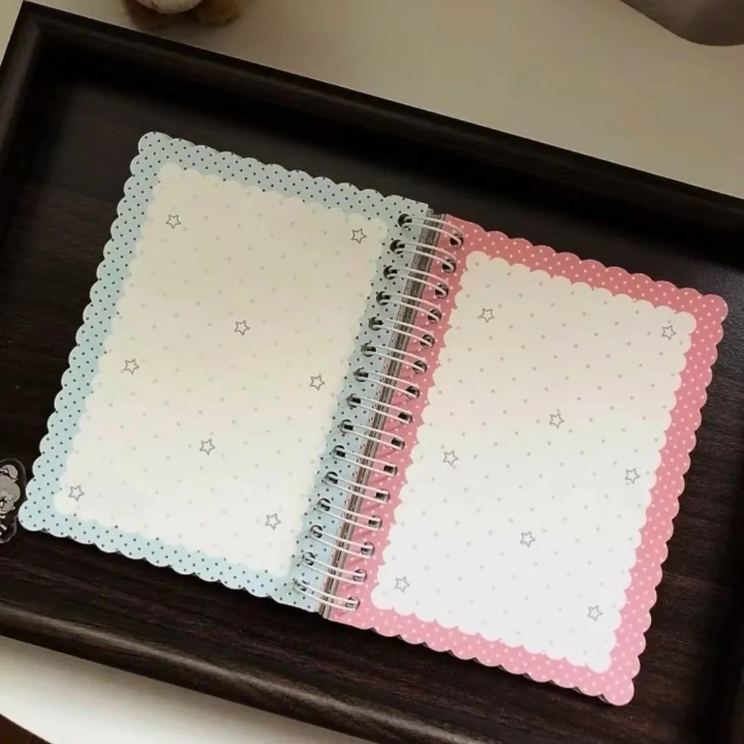 Ins A6 Soft Cover Notepad Lovely Biscuit Design Portable  Journals Travelers Writing Notebook for School Girls Daily Use