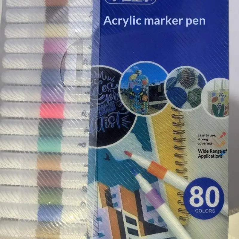 Acrylic Paint Markers 24 Colors Waterproof Smudge Resistant for Pottery Painting Handmade DIY Art Project