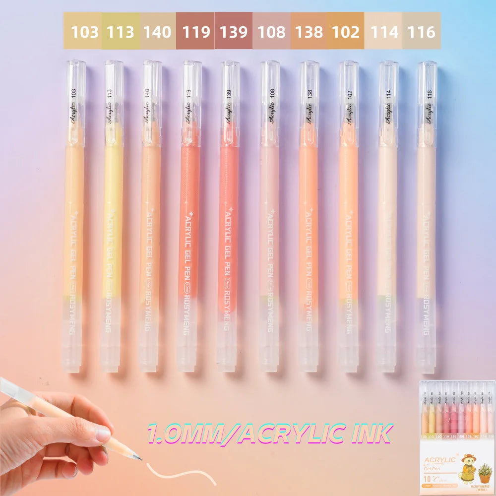ROSYMENG 100/160 Colors Gel Pens,Acrylic Painting Handbook Pen Set,Multi-Color Neutral Pen,Student Writing Drawing Marker Pens