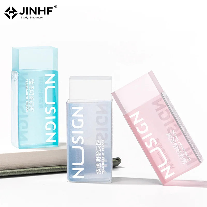 Rubber Soft Erasers Transparent Eraser Ins Simplicity Solid Color Eraser Wipe Clean Eraser Lovely Student Stationery Supplies
