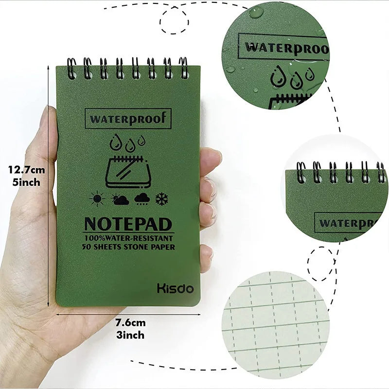 2PCS New Spiral Notebooks, Multicolor Mini Pocket Notebook, Waterproof Plastic Cover, Personalized Notebook, Back to School
