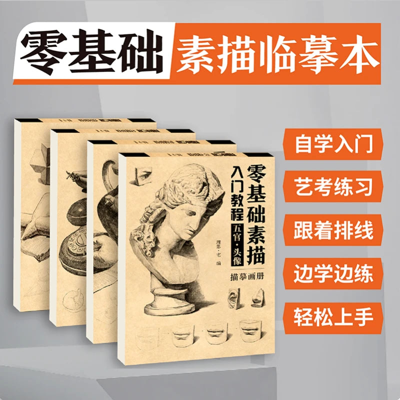 Sketching Introductory Textbook Zero Basic Sketch Copy Book Combined Single Still Life Facial Features Avatar Geometry Drawing