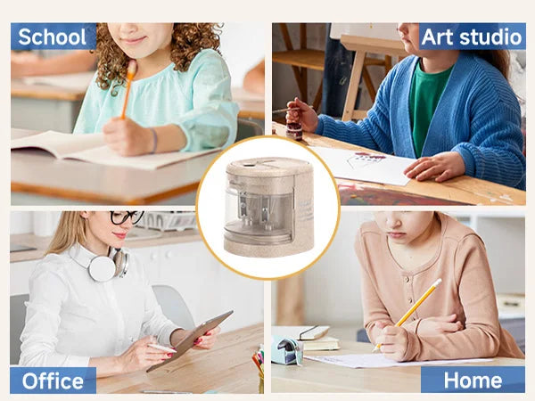 EAGLE Automatic Electric Pencil Sharpener, 5S Fast Sharpening for 6-12mm All Shapes Pencils Home School Office Art Studio