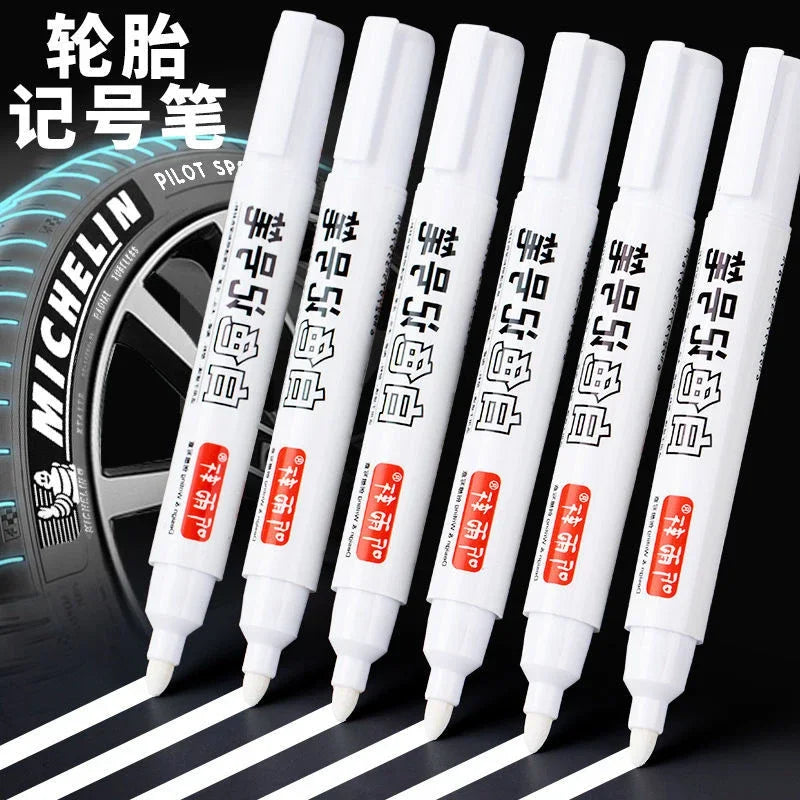 Haile For Metal White Oily Markers Waterproof Permanent Plastic Gel Pen Writing Drawing DIY Graffiti Stationery Notebook