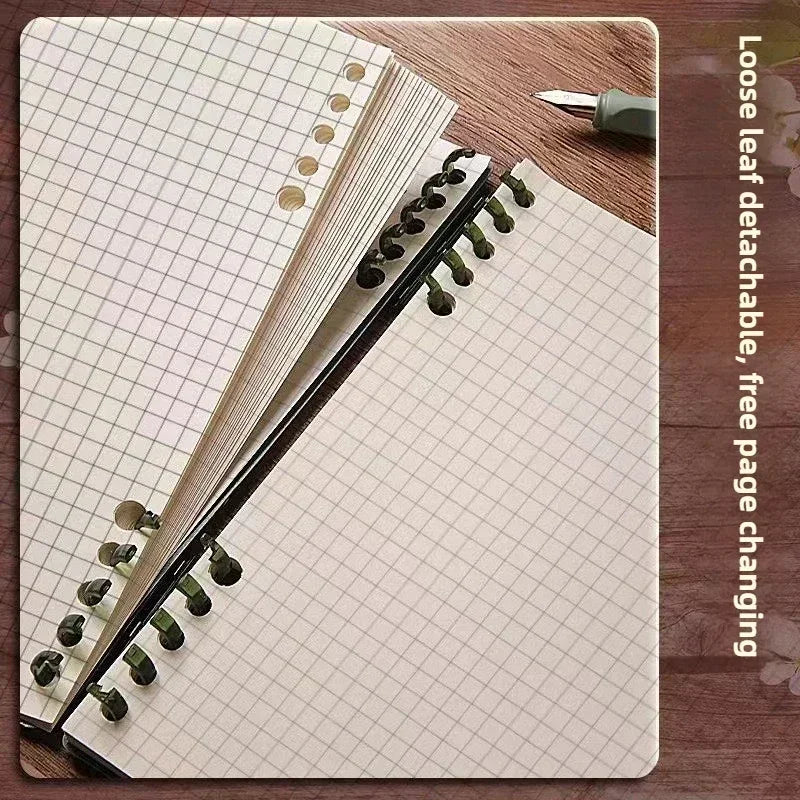 Diary B5 Sketch Book Loose Leaf Checkered Book School Notebooks Notebook Notepad Writing Pads Office
