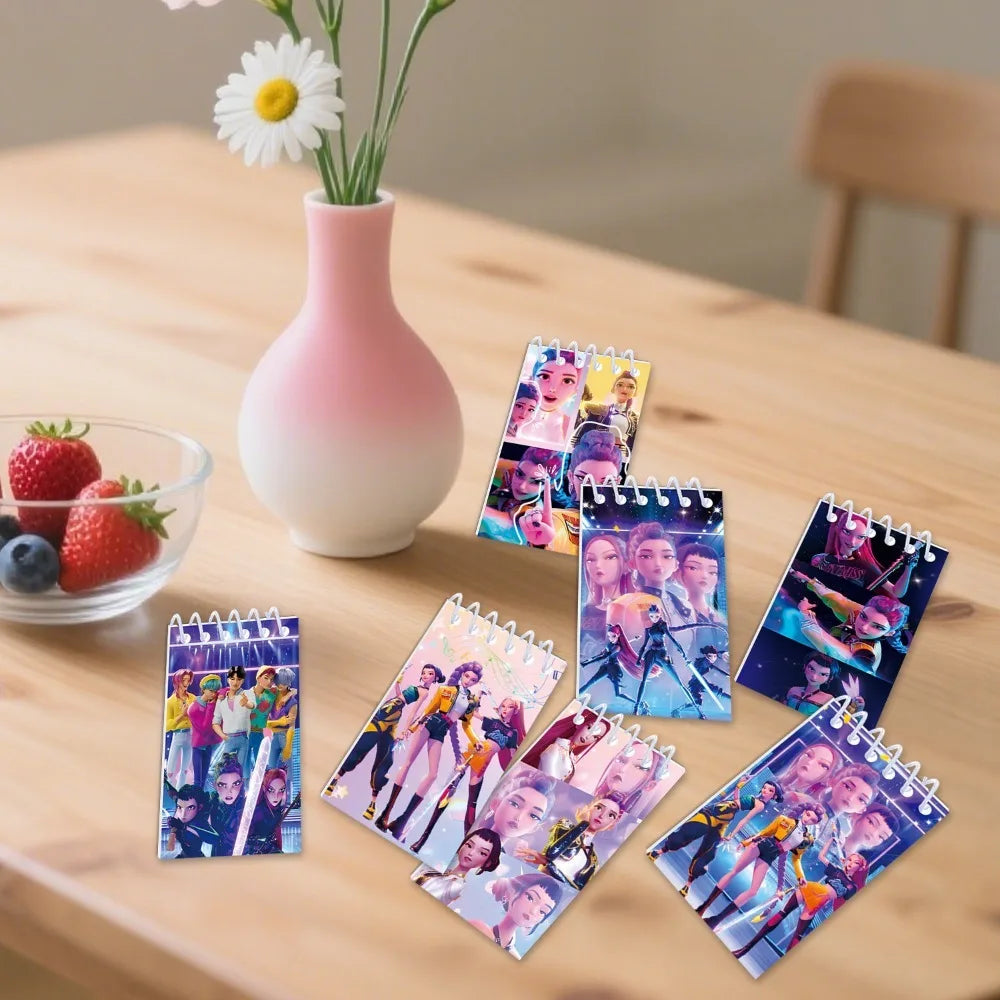 Cute Anime cartoon Notebook  Binder Anime Pattern Stationery Supplies Back To School Gifts 10*6cm