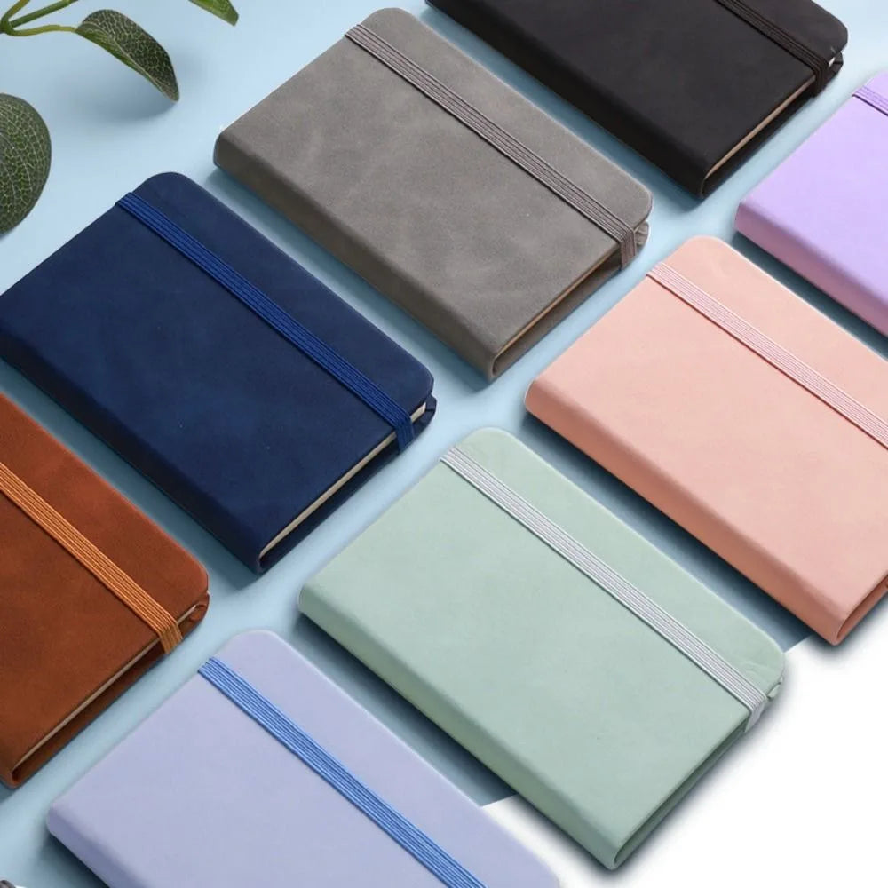 School Stationery Portable A7 Notebook Pocket Writing Paper Mini Notepad Memo Pad PU Cover Diary Book Office Supplies