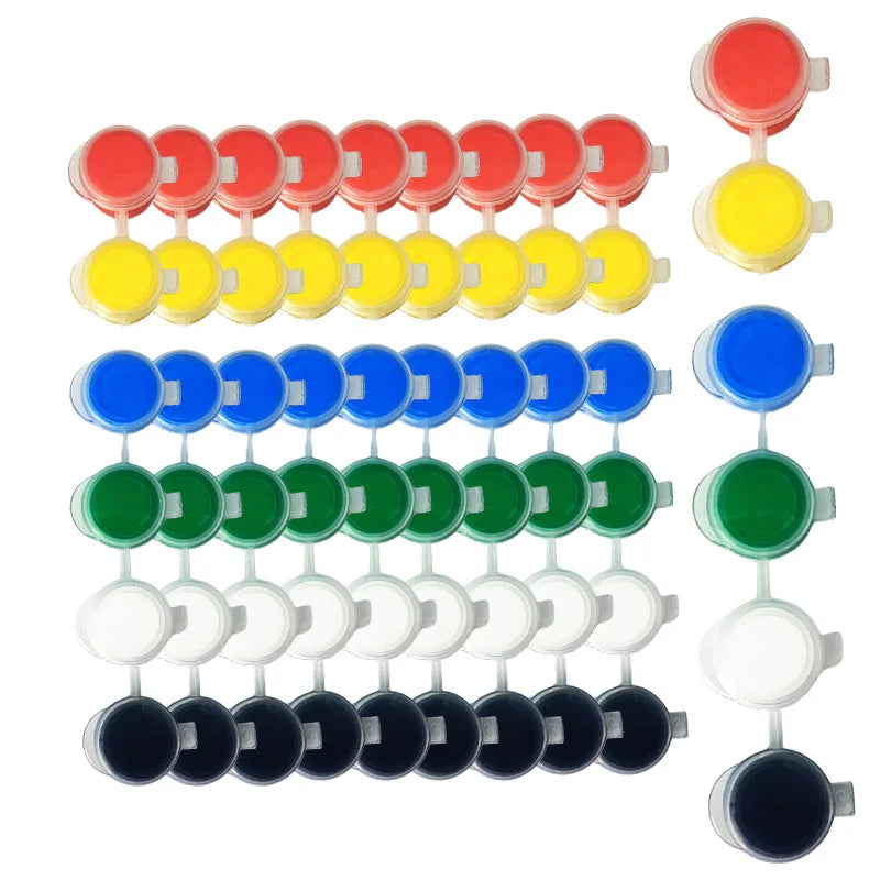 2 ml 6 Color Waterproof Acrylic Paint Set Art Painting DIY Graffiti Plaster