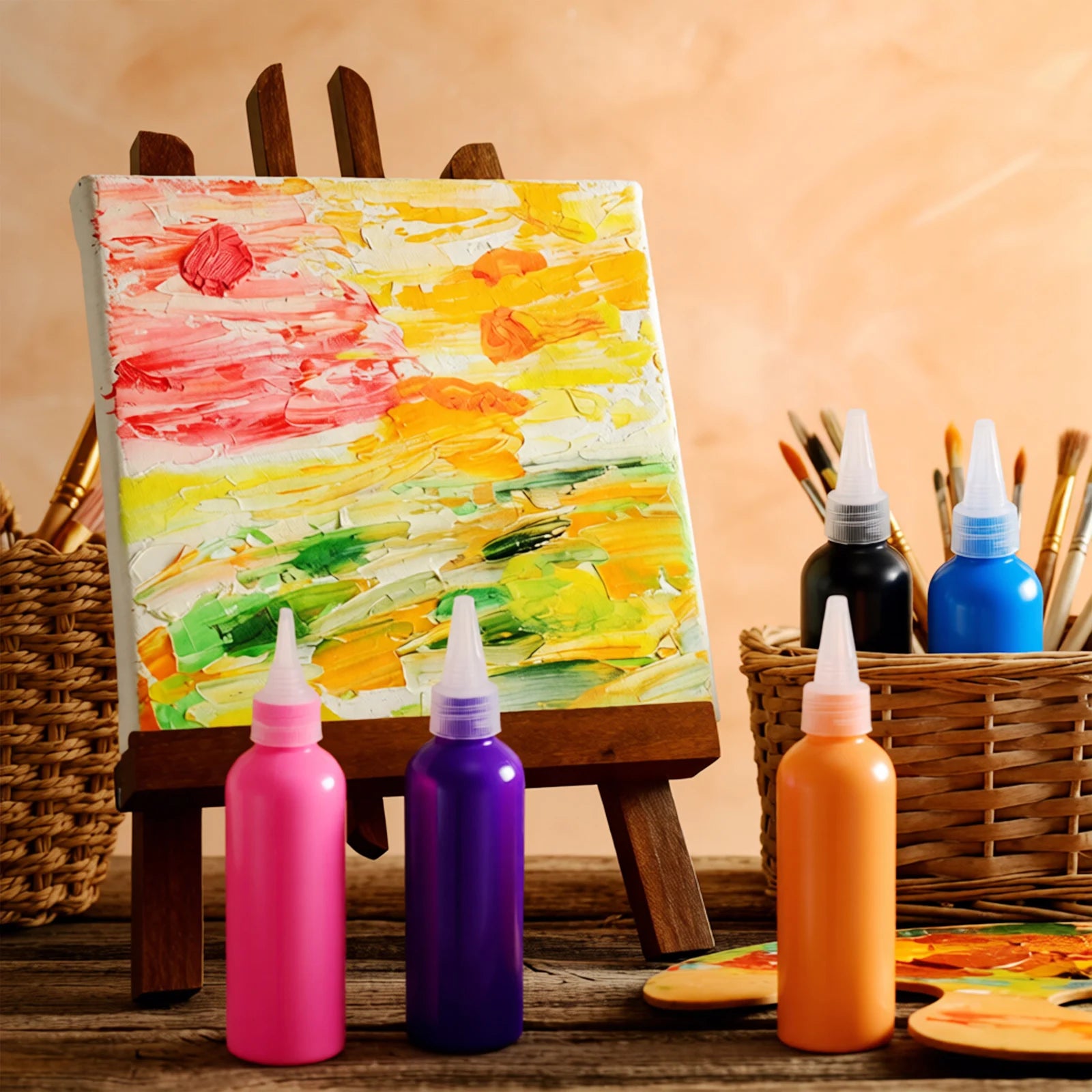 Acrylic Ink 100ml/3.4oz High Flow Fast Drying Professional Colors Acrylic Paint Ink for Painting Canvas Wood Rocks Craft Drawing