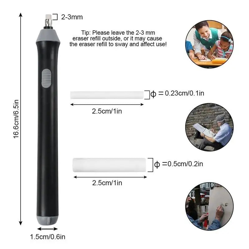 1Pc Electric Eraser Pencil Drawing Mechanical Cute Kneaded Erasers for Kids School Office Supplies Rubber Pencil Eraser Refill